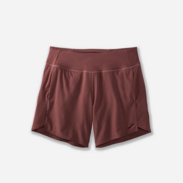 Brooks Chaser 7 Australia - Women's Running Shorts - Burgundy/Terracotta (703268-SVU)